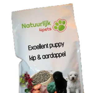 Natuurlijk-4pets excellent puppy kip & aardappel 4 kilo